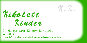 nikolett kinder business card